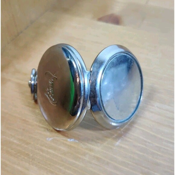 AL Agnew Bald Eagle American Pocket Watch Silver Tone Untested Not Working - Picture 4 of 7